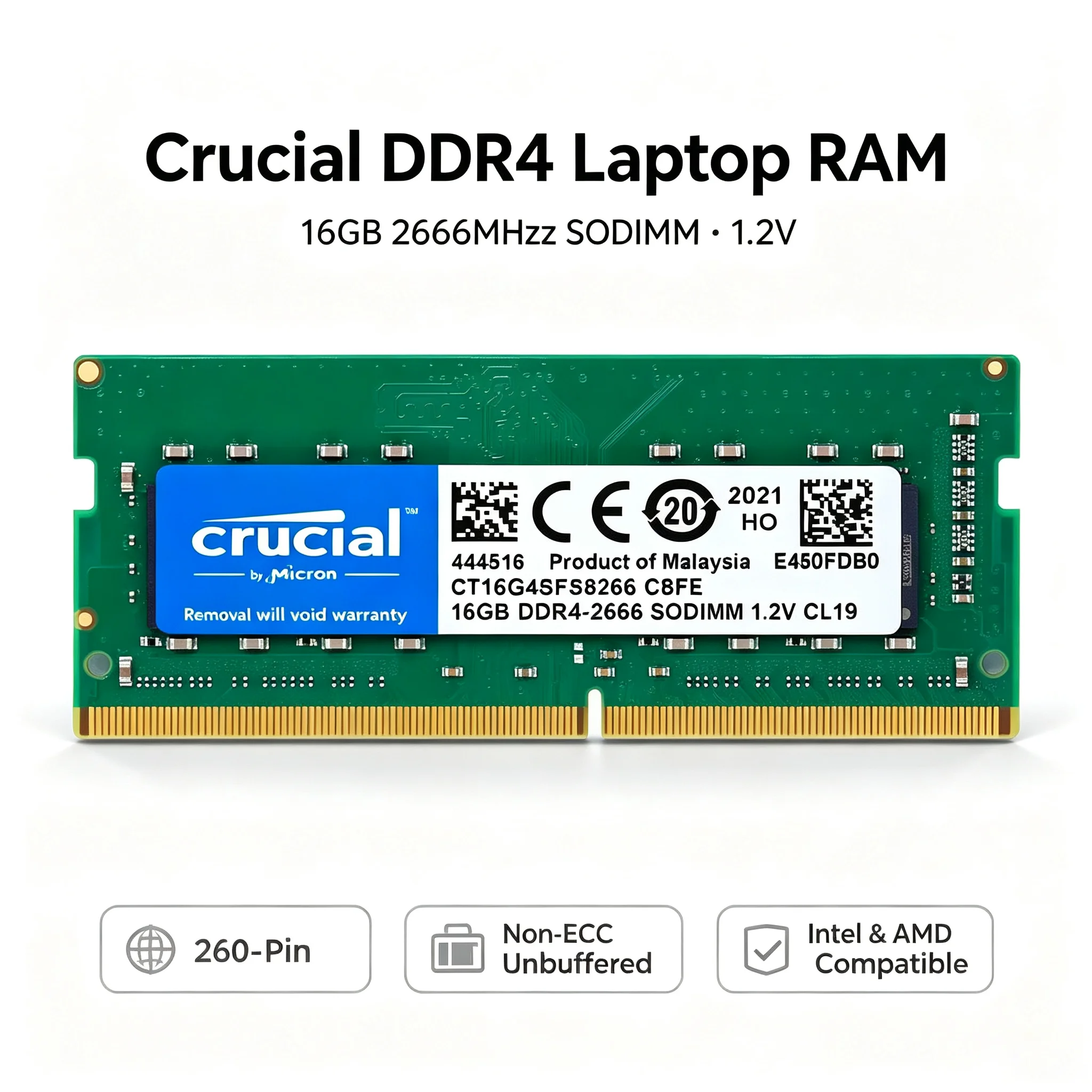 Cruciale 1PCS/2PCS RAM DDR4 pe - Sodimm Ddr4 recensione e prezzo